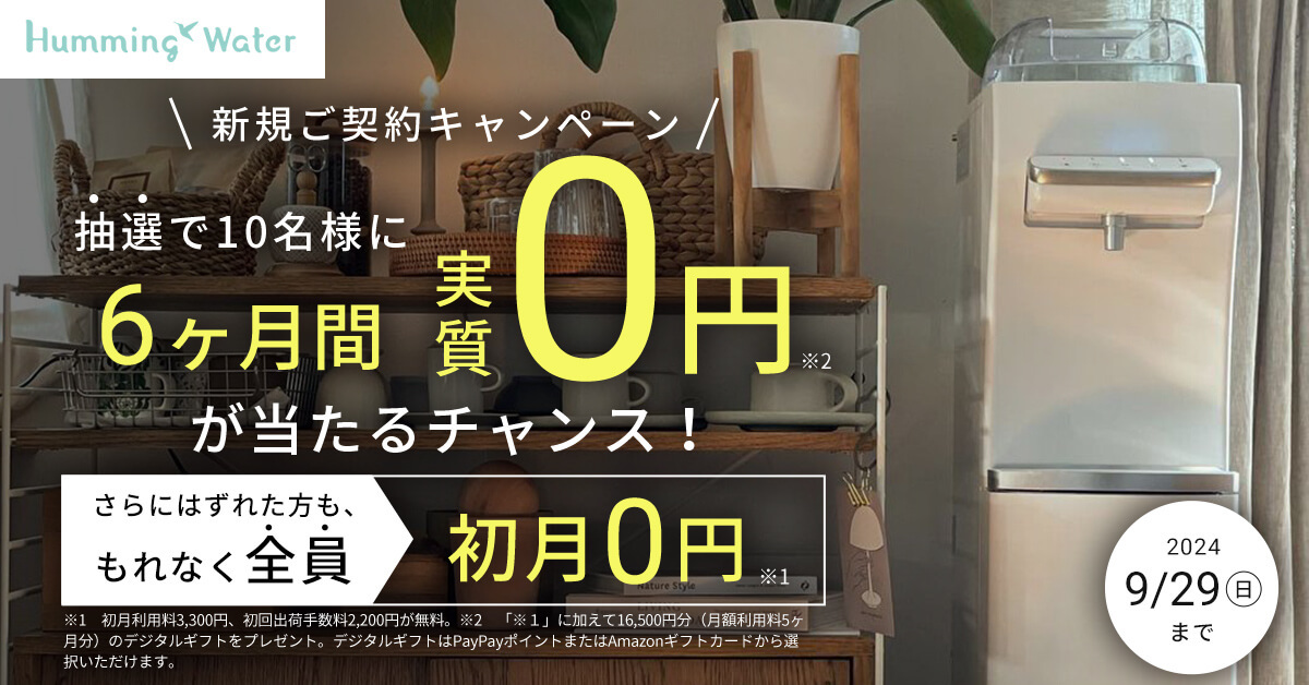 期間限定！新規お申し込みキャンペーン開催中！抽選プレゼント！