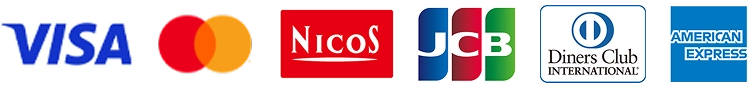 VISA, Master, Nicos, JCB, Diners, American Express